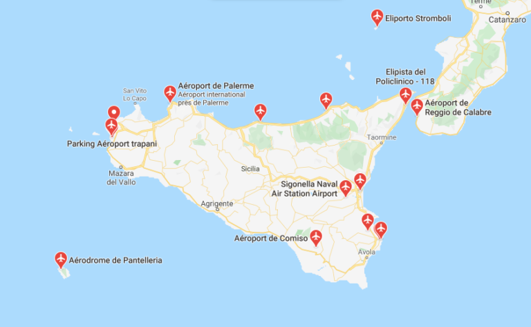 Carte et Plan de Sicile - Régions - Routes - Tourisme